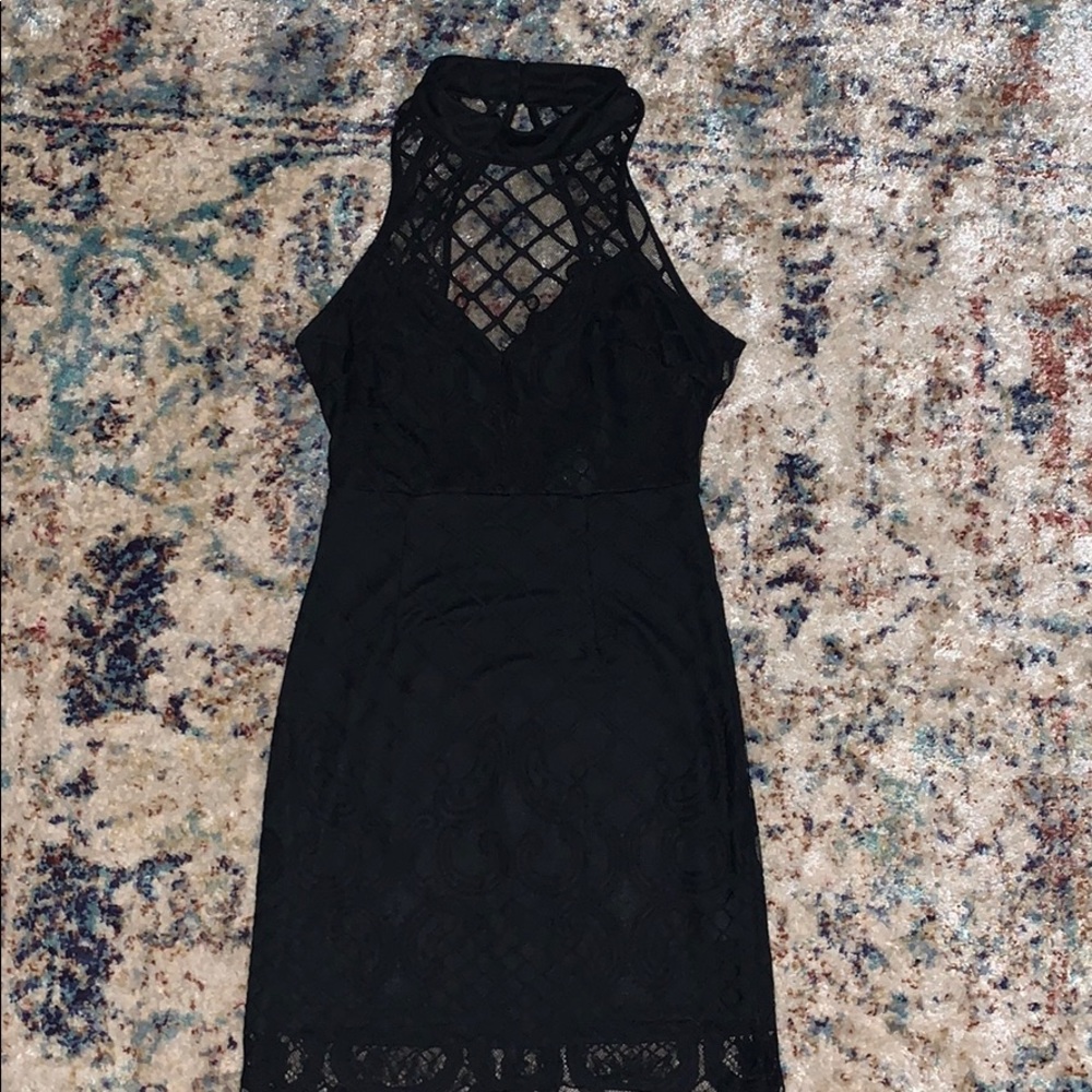 Astra Lace Overlay Dress